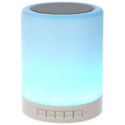 Nlight Light with Touch Sensor Bluetooth Speaker, Lamp Portable Wireless Bluetooth Speaker Touch Control Color LED Bedside Table Lamp, Speakerphone/TF Card/AUX-in Supported (White)