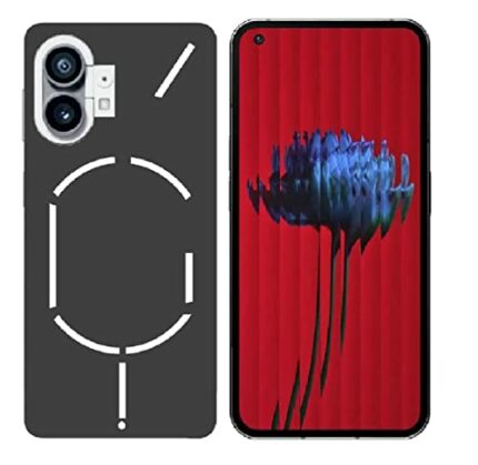 NoWide Back Cover Case for Nothing Phone 1, Silicone Shockproof Phone Case with [Soft Anti-Scratch Microfiber Lining] Black (Pack of 1)