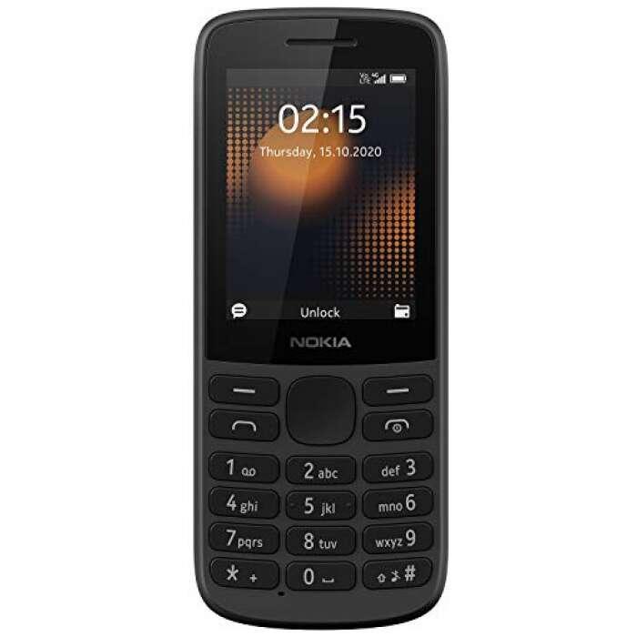 Nokia 215 4G Dual SIM 4G Phone with Long Battery Life, Multiplayer Games, Wireless FM Radio and Durable Ergonomic Design – Black_124.7 x 51.0 x 13.7 mm