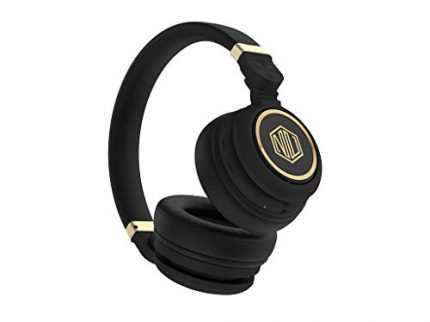 Nu Republic Starboy Wireless Bluetooth On Ear Headphone with Mic (Black and Gold)
