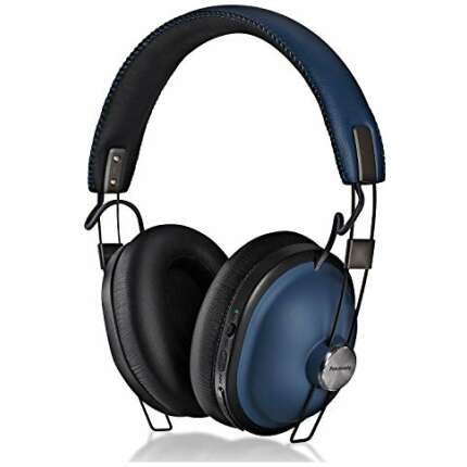 Panasonic Retro Noise Cancelling Bluetooth Wireless Headphone with Voice Assist, Microphone, Deep Bass Enhancer, 24 Hours Playback -RP-HTX90N-A (Indigo Navy)