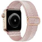 Penguin Kart -Modern Nylon Band Compatible with Apple Watch Straps 42mm 44mm 45mm 49mm, Adjustable Braided Stretch Replacement Wristband- Rose Pink (Watch Not Included)