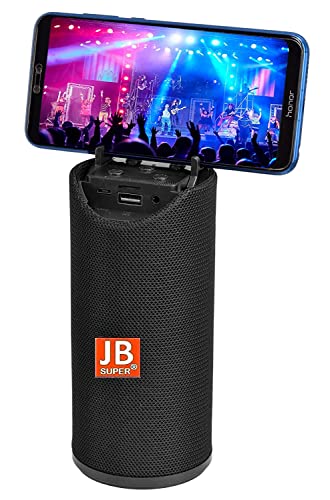 Portable Bluetooth Speakers Super Bass Portable Wireless Bluetooth Speaker M211 with inbuilt Mobile Phone Stand Built-in mic, TF Card Slot, USB Port (Black)