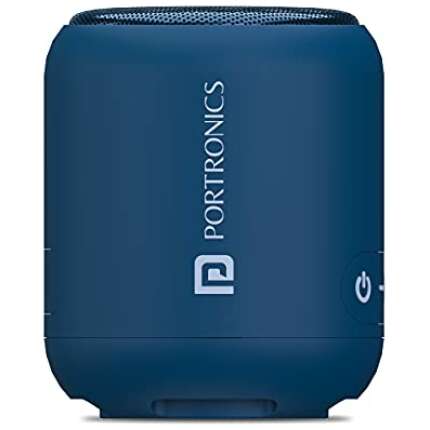 Portronics SoundDrum 1 10W TWS Portable Bluetooth 5.0 Speaker with Powerful Bass, Inbuilt-FM & Type C Charging Cable Included(Blue)