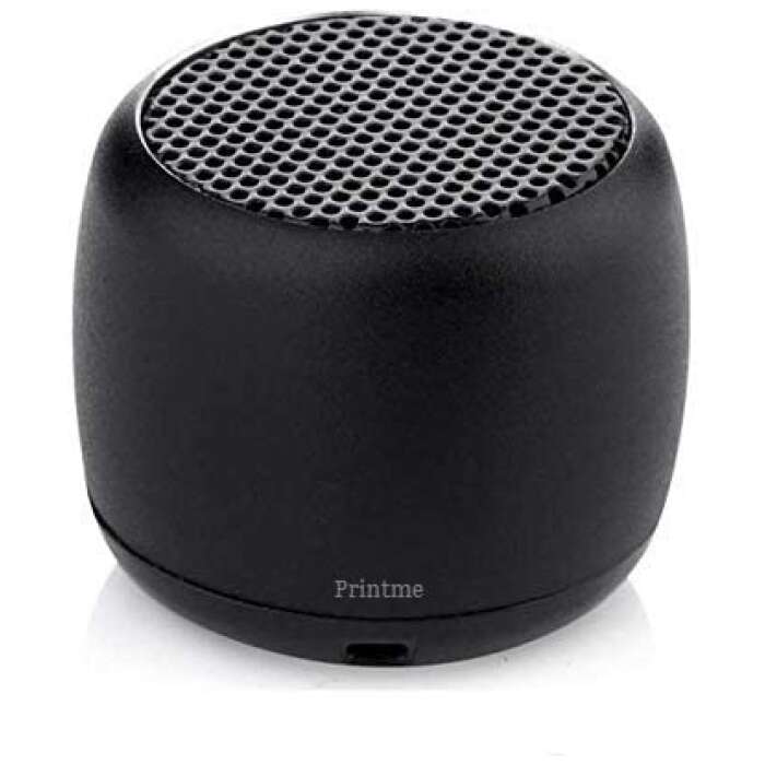 Printme Super Ultra Mini Boost 5 Watt Wireless Bluetooth Portable Speaker with Exceptional Sound Quality, Portable and Built in Mic-Black
