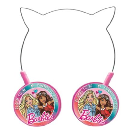 Ramson Treble Barbie Wired Foldable Headphones Gifts for Kids with Adjustable Headband and Volume Control for Study Tablet & Music - (Multicolor)