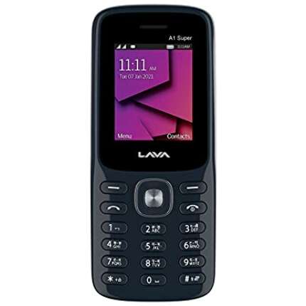 (Renewed) Lava A1 Super 21-Dual Sim |Loud Sound| Number Talker| Vibration Support| auto Call recoding with 4 Day Battery Backup, Blue Silver
