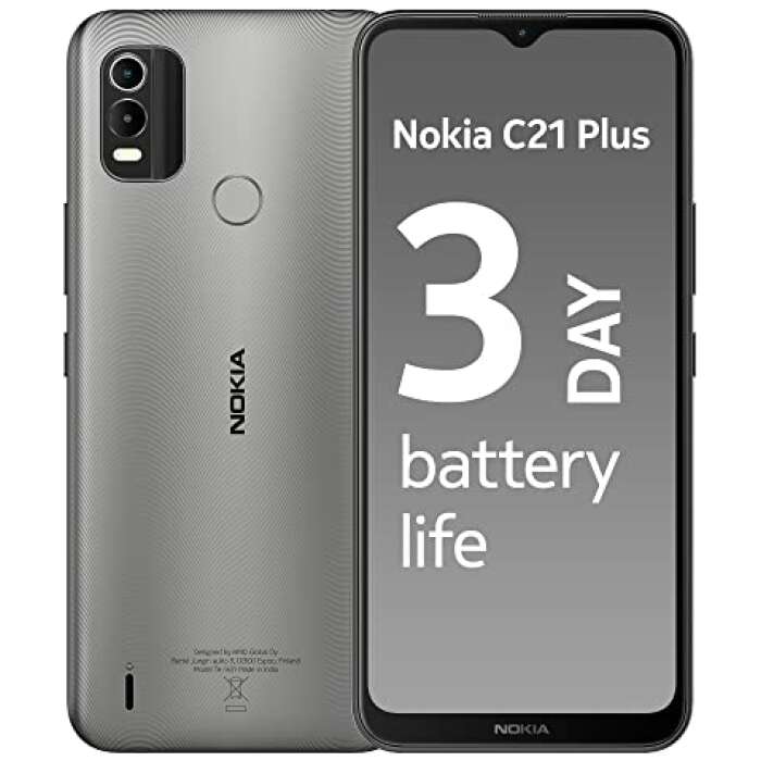 (Renewed) Nokia C21 Plus Android Smartphone, Dual SIM, 3-Day Battery Life, 4GB RAM + 64GB Storage, 13MP Dual Camera with HDR | Warm Grey
