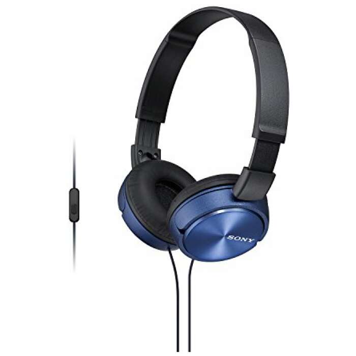 (Renewed) Sony MDR-ZX310AP Wired Headphone without Mic (Blue)