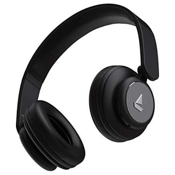 (Renewed) boAt Rockerz 450 Wireless Bluetooth On Ear Headphone with Mic (Luscious Black)