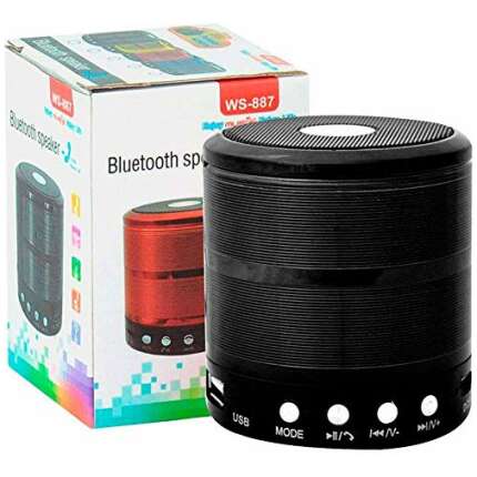ShopAIS Mini Bluetooth Speaker WS-887 with FM Radio, Memory Card Slot, USB Pen Drive Slot, AUX Input Mode(Multi Colours)