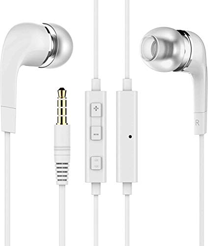 Shopnet Earphone For Samsung W999 In- Ear Headphone | Earphones | Headphone| Handsfree | Headset | Universal Headphone | Wired With Mic | Listen Music With 3.5mm Jack | Calling Function | Volume Cntrol Function | Microphone| Bass Bost Sound | Round Wired Earphone| Original Universal Earphone like Performance Best High Quality Sound Earphones With All Andriod Smartphone - White