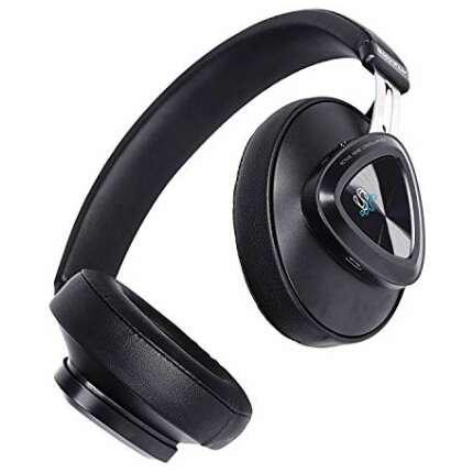 Skyfly Bliss Active Noise Cancellation Wireless (ANC) Headphones with BT v5.0 Big 57 mm Dynamic Driver Delivering HD Sound, Deep and Extra Bass and Hands-Free Calling (Black)