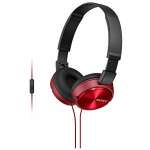 Sony MDR-ZX310AP Sound Monitoring Headphones Red