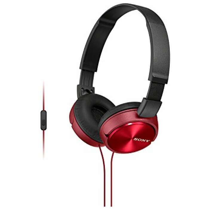 Sony MDR-ZX310AP Sound Monitoring Headphones Red