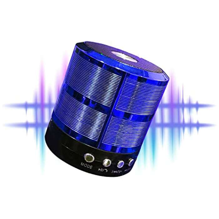 Soroo SR-887-Blue Wireless Bluetooth Speaker, Portable, FM Radio, Lightweight, AUX, Mic, USB,10w