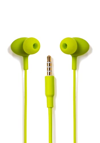 TELLUR Basic Gamma Wired in-Ear Headphones, Built-in Microphone, 3.5mm Jack, Lightweight, Hands-Free Calls & Music (Green)