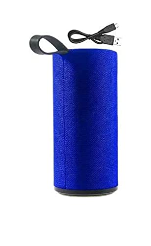 TG-113 Portable Wireless Bass Sound Bluetooth Speaker with Superior Sound Quality and FM Radio, SD & USB Card Slot, Compatible with All Mobile Phones and Bluetooth Devices - 10W (Pack of - 1) (Blue)