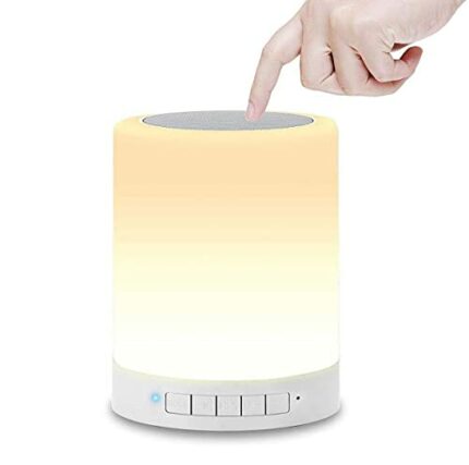 Teconica 5 Watt Wireless Bluetooth Portable Touch Lamp Speaker with Wireless HiFi Speaker Light, Support SD/Aux for All Devices