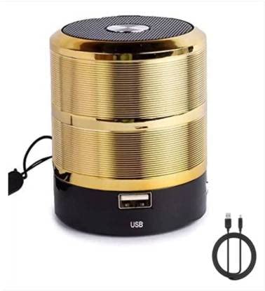 The Royal Bluetooth Speakers Portable Small Pocket Size Super Mini Wireless Speaker Tiny Body Loud Voice with Microphone for Smartphones (Gold),Standard