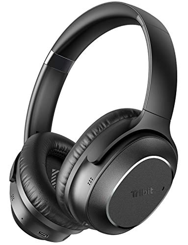Tribit Over-Ear Wireless Bluetooth Headphones with Mic, Noise Cancellation Headphones & HiFi Stereo Sound Headset Wireless,Immersive Sound,Deep Bass,Built-in CVC8.0 Mic,30H Playtime,QuietPlus72