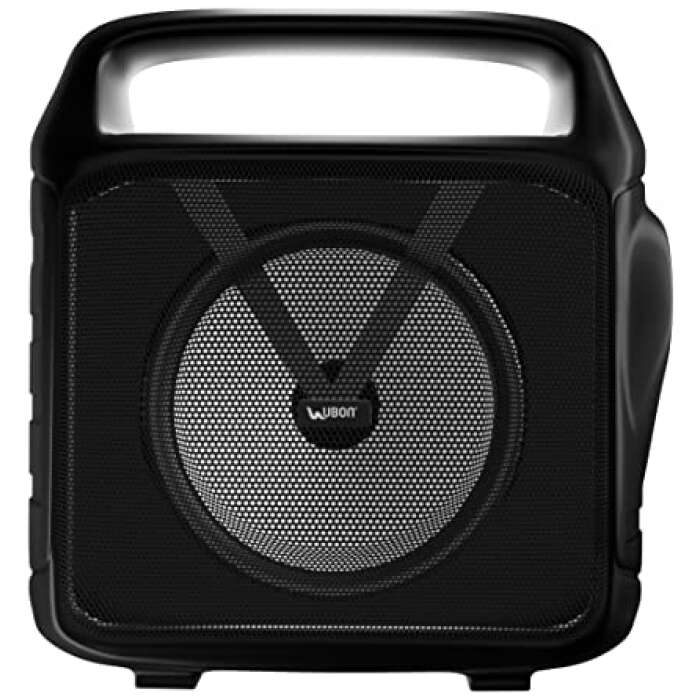 UBON Bluetooth Speaker 7W Wireless Speaker with TWS Function, Inbuilt Mobile Stand, FM Radio, Supports USB, SD Card & AUX, Portable Speaker for Travel Up to 10H Playtime (SP-51 Black)