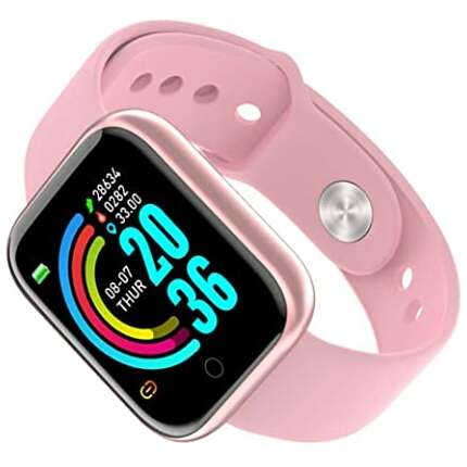VEKIN Advanced Bluetooth Calling Smart Watch with 1.69" Display Noise Cancellation Health Suite Oxygen Heart Rate IP68 Waterproof Fitness Tracker Sports Mode Music & Camera -(Color Pink)