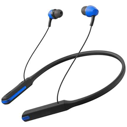 Wireless Bluetooth Neckband For Lava Iris Alfa Bluetooth Headphone Headset Hands-Free Earphone With Mic And Volume Controller Noise Isolating Stereo Sound Quality, Sweatproof Sports Headset,Sweatproof,Professional Bluetooth 5.1 Wireless Stereo Sport Headphones/ Hiking Exercise Hi-Fi Sound Hands-Free Calling Earbuds2 For All Android/iOS Smartphone- 35Hours Play Time, Black, COLOR VARY, NH4