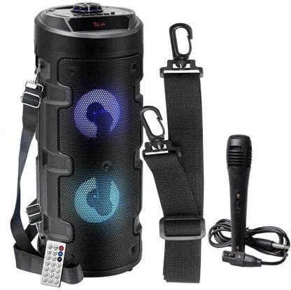 Wireless Bluetooth Super Bass Portable HiFi Speaker with Wired Mic, RGB Lights 15 W Bluetooth Tower Speaker