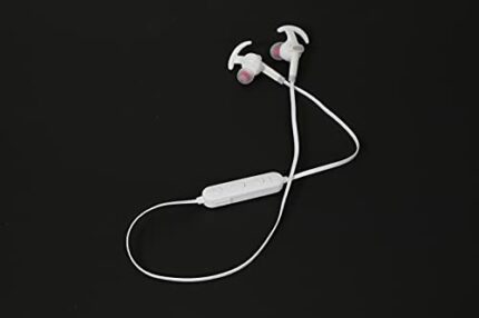 XENX White Bluetooth Headphones with Deep Bass Music Experience, Flexible Neckband Earphones