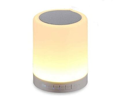 Yanmai Wireless Night Light LED Touch Lamp Speaker with Portable Bluetooth & HiFi Speaker with Smart Colour Changing Touch Control, USB Rechargeable, Multicolor