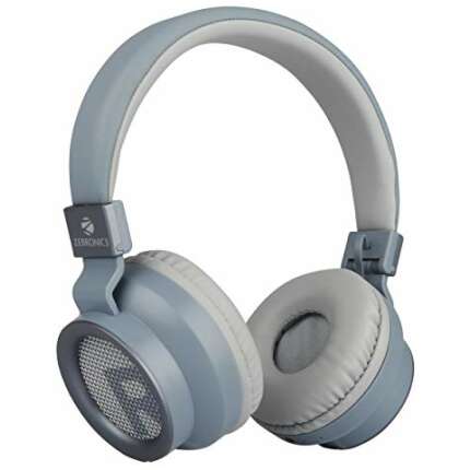 ZEBRONICS Zeb-Bang Wireless Bluetooth Over The Ear Headphone with Mic and and Playback time 16 hrs (Blue)