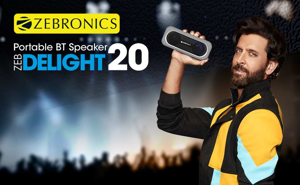 zeb delight 20,portable bt speaker, bluetooth speaker, zebronics bluetooth speaker