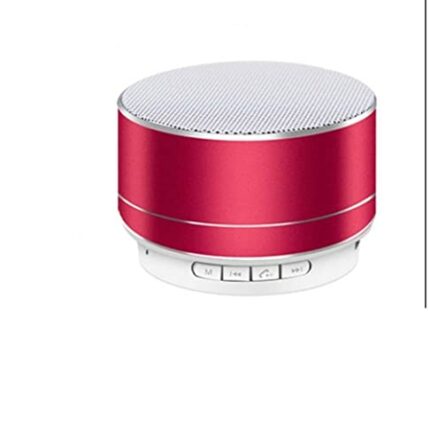 ZEPAD Wireless Bluetooth Speaker with Mic 3W Super Bass Mini Metal Aluminium Alloy Portable for House Party Dance (Red P10)