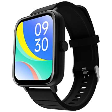 Zebronics DRIP Smart Watch with Bluetooth Calling, 4.3cm (1.69"), 10 built-in & 100+ Watch Faces, 100+ Sport Modes, 4 built-in Games, Voice Assistant, 8 Menu UI, Fitness Health & Sleep Tracker (Black)