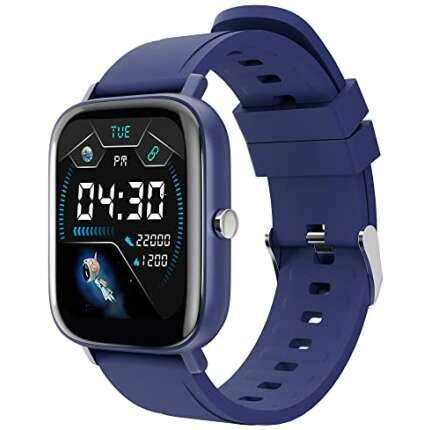 Zebronics ZEB-FIT280CH Smart Watch with Screen Size 3.55cm (1.39inch) 12 Sports Modes, IP68 Waterproof, Heart Rate, BP, SpO2, Caller ID, 7 Days Storage (Blue)