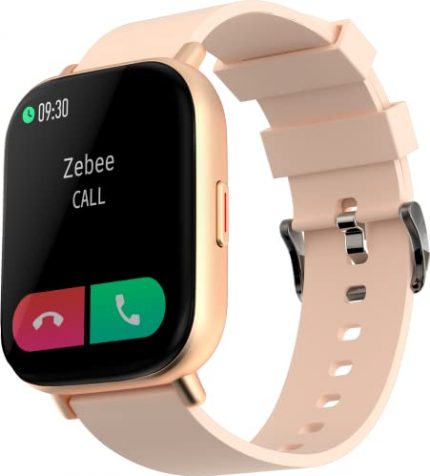 Zebronics ZEB-FIT7220CH Bluetooth Smart Watch, 4.4cm (1.75") Full Touch Curved Screen, Metal Body,7 Days Data Storage,SpO2,BP & Heart Rate Monitor,IP67 Waterproof, Multiple Watch Faces (Gold)