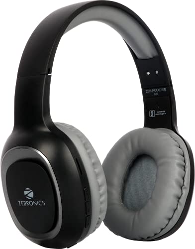Zebronics Zeb-Paradise Bluetooth Wired Over Ear Headphones With Mic Black