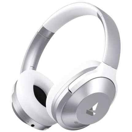 boAt NIRVANAA 751ANC Hybrid Active Noise Cancelling Bluetooth Wireless Over Ear Headphones with Mic,with Up to 65H Playtime,ASAP Charge, Dual Compatibility,Carry Pouch(Silver Sterling)