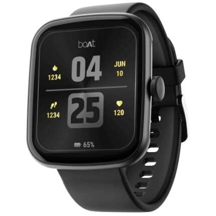 boAt Newly Launched Wave Style with 1.69" Square HD Display, HR & SpO2 Monitoring, 7 Days Battery Life, Multiple Watch Faces, Crest App Health Ecosystem, Multiple Sports Modes, IP68(Active Black)