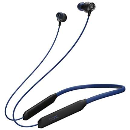 boAt Rockerz 205 Pro in Ear Bluetooth Neckband with Beast Mode™(Low Latency Upto 65ms), ENx™ Tech for Clear Voice Calls,30 Hours Playtime, ASAP™ Charge,10mm Drivers,Dual Pairing & IPX5(Buoyant Blue)