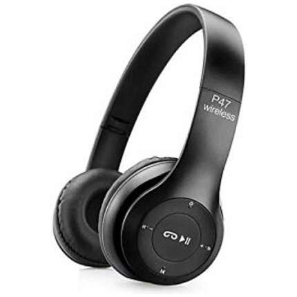 icall P47 Wireless Bluetooth Headphones 5.0+EDR with Volume Control, HD Sound and Bass, Mic, SD Card Slot (Multicolor)