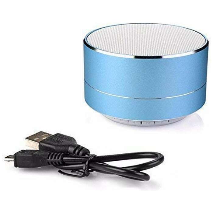 keeva P10 Wireless Speaker 3W Super Bass Mini Metal Aluminium Alloy Portable Bluetooth Speaker with Mic (Blue)