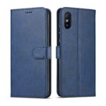 Amazon Brand - Solimo Flip Leather Mobile Cover (Soft & Flexible Back case) for Mi Redmi 9A (Blue)