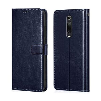 WOW IMAGINE Shock Proof Flip Cover Back Case Cover for Xiaomi Mi Redmi K20 (Flexible | Leather Finish | Card Pockets Wallet & Stand | Blue)