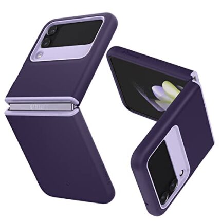 CASEOLOGY by Spigen Nano Pop Back Cover Case Compatible with Samsung Galaxy Z Flip 4 (TPU and Polycarbonate|Light Violet)