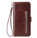 TELETEL Zipper Magnetic Closure Wallet Card Holder Flip Case for Samsung Galaxy S23 6.1 inch |Mobile Cover|Back Flip Cover-Brown