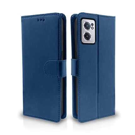 Pikkme Oneplus Nord Ce 2 5G Flip Cover | PU Leather Finish | 360 Protection | Wallet & Stand | Strong Magnetic Flip Case for Oneplus Nord Ce 2 5G (Blue)