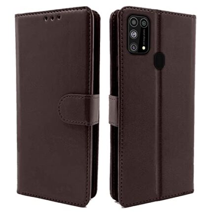 Pikkme Samsung Galaxy M31 / F41 / M31 Prime Flip Cover| PU Leather Finish | 360 Protection | Wallet & Stand | Strong Magnetic Flip Case for Samsung Galaxy M31 / F41 / M31 Prime (Coffee)