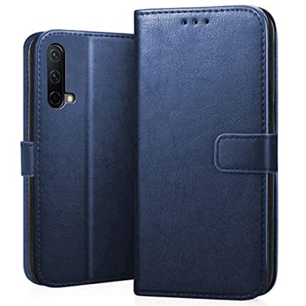 CEDO OnePlus Nord CE 5G Flip Cover | Leather Finish | Inside Pockets & Inbuilt Stand | Shockproof Wallet Style Magnetic Closure Back Cover Case for OnePlus Nord CE 5G (Blue)
